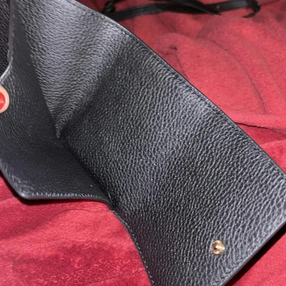 Tory Burch Trifold Compact Wallet in Black Pebbled Leather - Picture 13 of 16